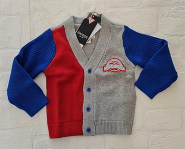 CARDIGAN GUESS I2YR012Z2NN0-FD78 NEONATO GRIGIO ROSSO ROYAL