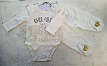 COMPLETO GUESS S2BG00K83S0-G018 NEONATA TUTINA SPEZZ. PANNA