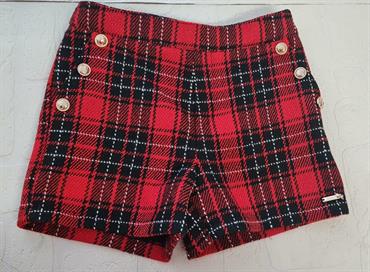 SHORT GUESS J2BD03WF040-LKW9 JUNIOR TARTAN ROSSO
