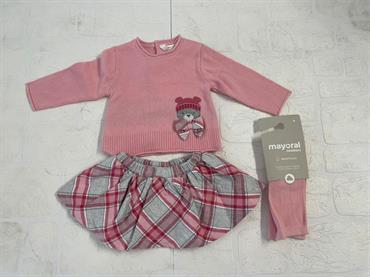 COMPLETO CON CALZA 2817 ROSA QUADRO NEO