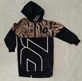 ABITO LOTTO LGFW150 BABY/JUNIOR ZIP E CAPPUCCIO NERO FELPA