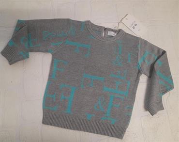 MAGLIONCINO FUNFUN FNNSW12876 NEO GRIGIO LOGO