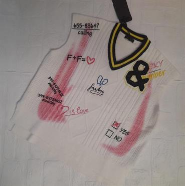 GILET FUNFUN FNJWA12383 JUNIOR BIANCO GRAFFITI