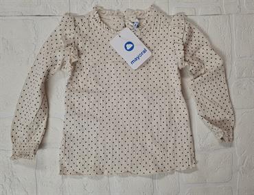 BLUSA MAYORAL 4031 BIANCO SPORCO POIS NERI BABY