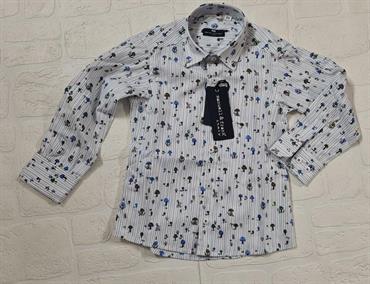 CAMICIA M&F MF3273N BIANCO FUNGHI NEO