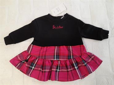 ABITO FUN&FUN FNNDR12889 NERO GONNA SCACCHI FUCSIA NEO