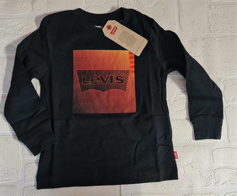 MANICA LUNGA LEVI'S 8EF719-023 BABY NERA SCRITTA ARANCIONE