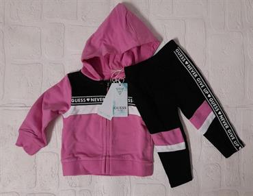 COMPLETO GUESS K3RG00KA6V3-F9DR ROSA-NERO BABY