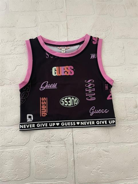 TOP GUESS J3RI02MC01P-P45A NERO SCRITTE JUNIOR