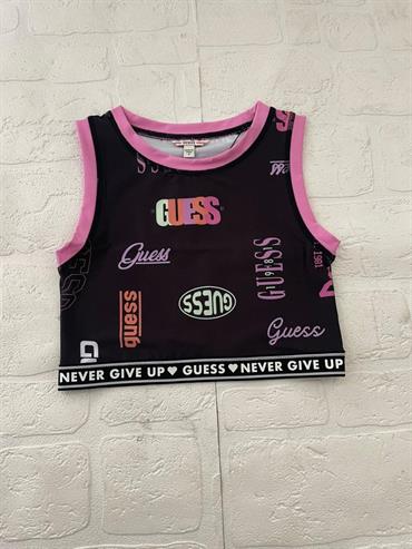 TOP GUESS J3RI02MC01P-P45A NERO SCRITTE JUNIOR
