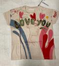 T-SHIRT MC GUESS J3RI22KAPO0-G1V1 BEIGE SCRITTA PAILETTES JUNIOR