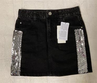 GONNA JEANS GUESS J3RD01D4IC0-BDSS NERO PAILETTES ARGENTO JUNIOR