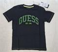 T-SHIRT MC GUESS L3RI01K8HM3-JBLK NERO SCRITTA GOMMA JUNIOR