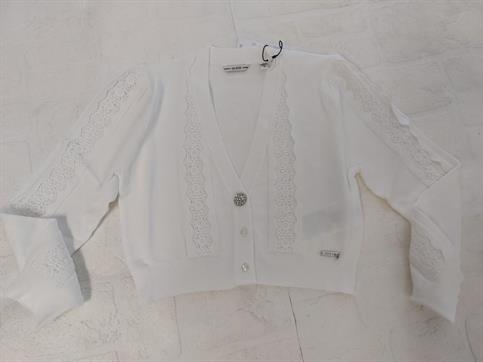 CARDIGAN GUESS J3RR03Z34D0-G011 BIANCO CON PIZZO JUNIOR