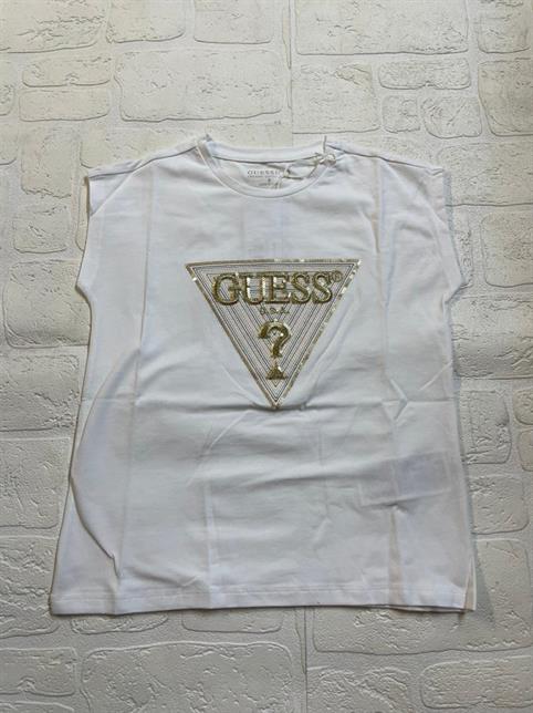 T/SHIRT GUESS J3GI33K6YW1-G011 JUNIOR BIANCA E ORO