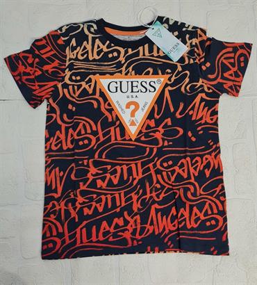 T-SHIRT MC GUESS L3GI04K8HM3-P7D7 BLU SCRITTE JUNIOR