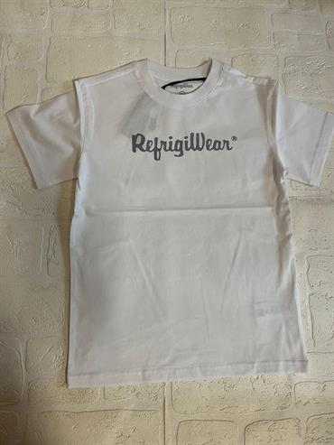T-SHIRT MC REFRIGWEAR RW228 BIANCO LOGO RIGATO JUNIOR