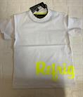 T-SHIRT MC REFRIGWEAR RW208 BIANCO E SCRITTA FLUO JUNIOR