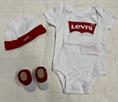 COORDINATO 3PZ LEVI'S LL0019 BIANCO/ROSSO NEO