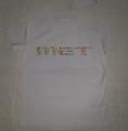 T-SHIRT MC MET 293 JUNIOR BIANCA LOGO STRASS/FLUO