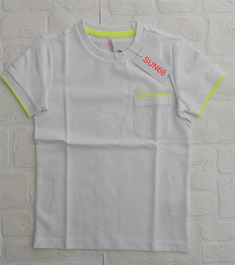 T-SHIRT MC SUN68 T33321 BIANCO NIDO D'APE BABY