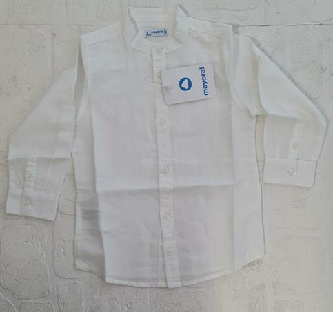 CAMICIA MAYORAL 3167 BIANCO LINO COREANA BABY