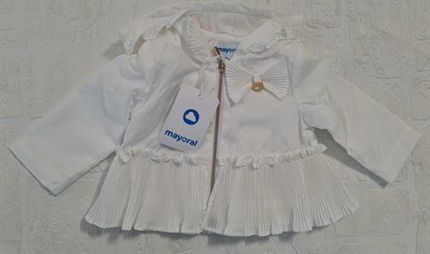 giacca a vento mayoral 1412 bianco plissettato neo