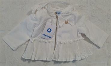 giacca a vento mayoral 1412 bianco plissettato neo