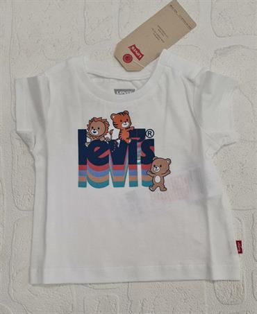 T-SHIRT MC LEVIS 6EH016-W1T NEO BIANCA ANIMALETTI