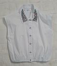 CAMICIA CROP MET ME215 BIANCO COLLETTO PIETRE JUNIOR