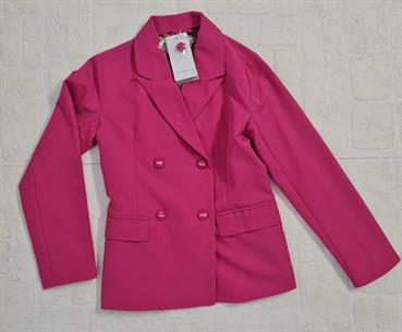 GIACCA DOPPIOPETTO MET ME290 FUCSIA SCRITTA SCHIENA JUNIOR
