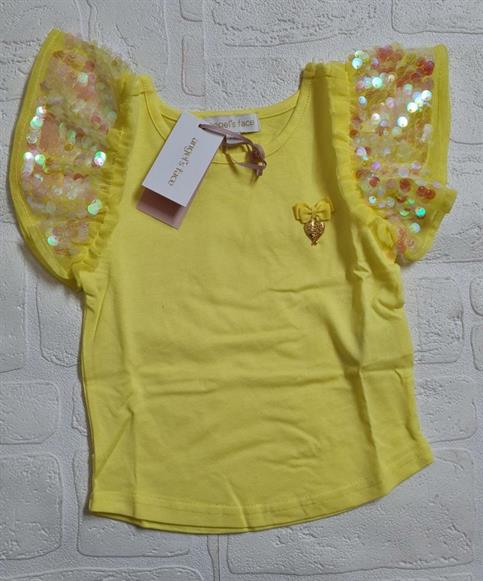 T-SHIRT MC ANGEL'S FACE LOUISE GIALLO LIMONE BABY