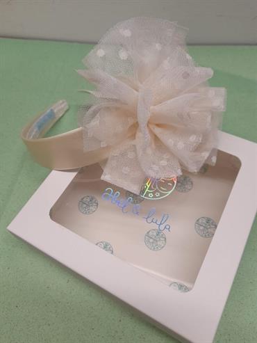 CERCHIETTO ABEL&LULA 5436 BABY/JUNIOR TULLE CRUDO