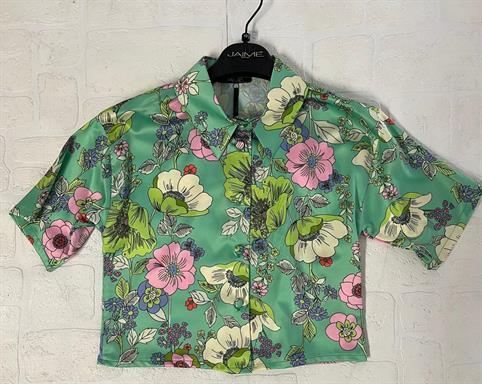 CAMICA MC J'AIME' 4469G VERDE FANTASIA FIORI JUNIOR