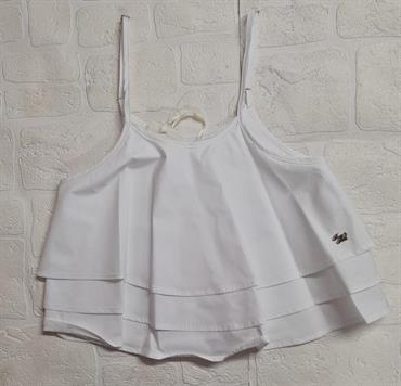 TOP FUNFUN FNJSO14191 JUNIOR BIANCO BALZE BRETELLINE