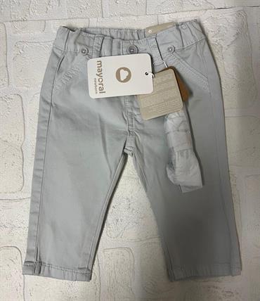 pantalone mayoral 1510 con bretelle grigio neo