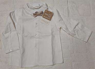 camicia mayoral 1190 bianco papillon beige neo