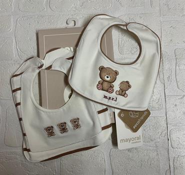 set 2 bavaglini mayoral 9262 bianco orso neo