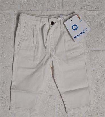 pantalone mayoral 1519 bianco laccio neo