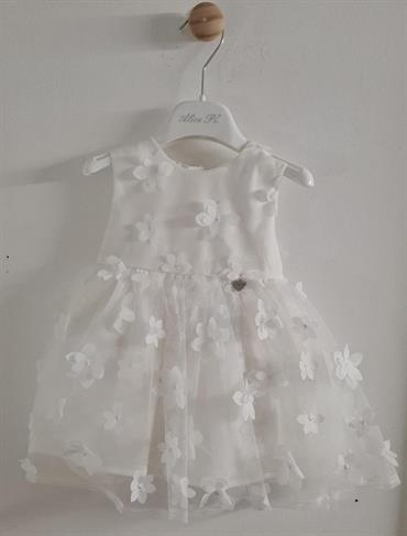 abito alice pi 2123 bianco fiori baby