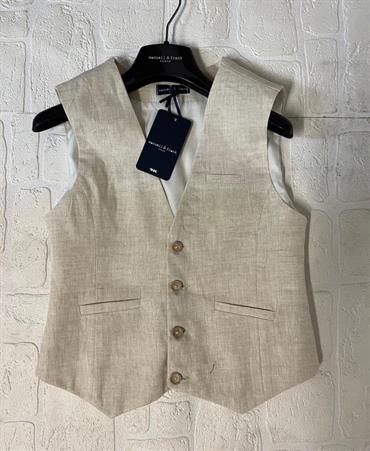 GILET M&F MF5142R BEIGE JUNIOR