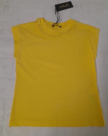 T-SHIRT CATENA COLLO J'AIME 4302G GIALLO