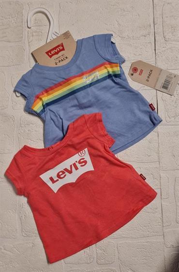 COPPIA M/C LEVI'S 1EH024-AEB NEONATA ARCOBALENO E FUCSIA