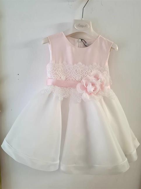 ABITO BABY F2852 BIANCO ROSA NEO