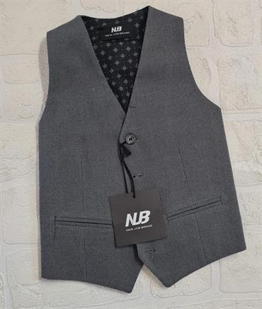 COMPLETO NEW JOB BRAND PANTALONE+GILET NERO  BABY/JUNIOR