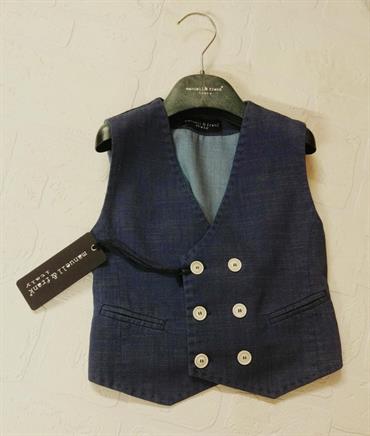 GILET MANUELL&FRANK MF5107B BABY DENIM DOPPIOPETTO