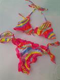costume 2pz faak FJ23-1542U fantasia rosa fluo baby/junior