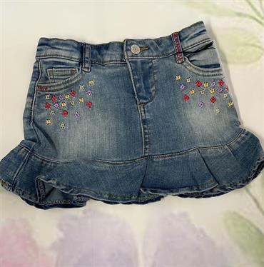 gonna di jeans guess K3GD13D4CA0-BFIA fiori colorati