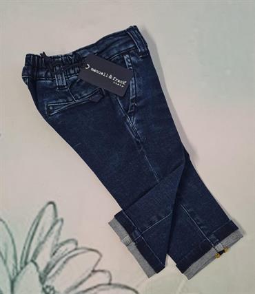 JEANS M&F MF1461 NEONATO BLU ELASTICIZZATO