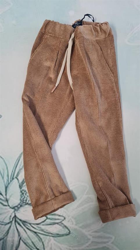 PANTALONE M&F MF1456B BABY CAMMELLO VELLUTO